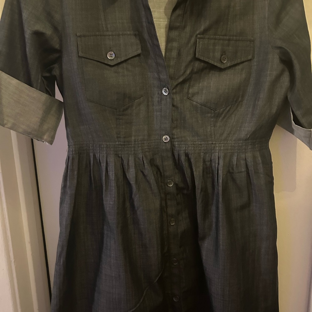 Theory Gray Midi Dress